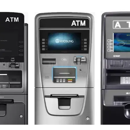 Selection of modern ATM machines available for business purchase or placement
