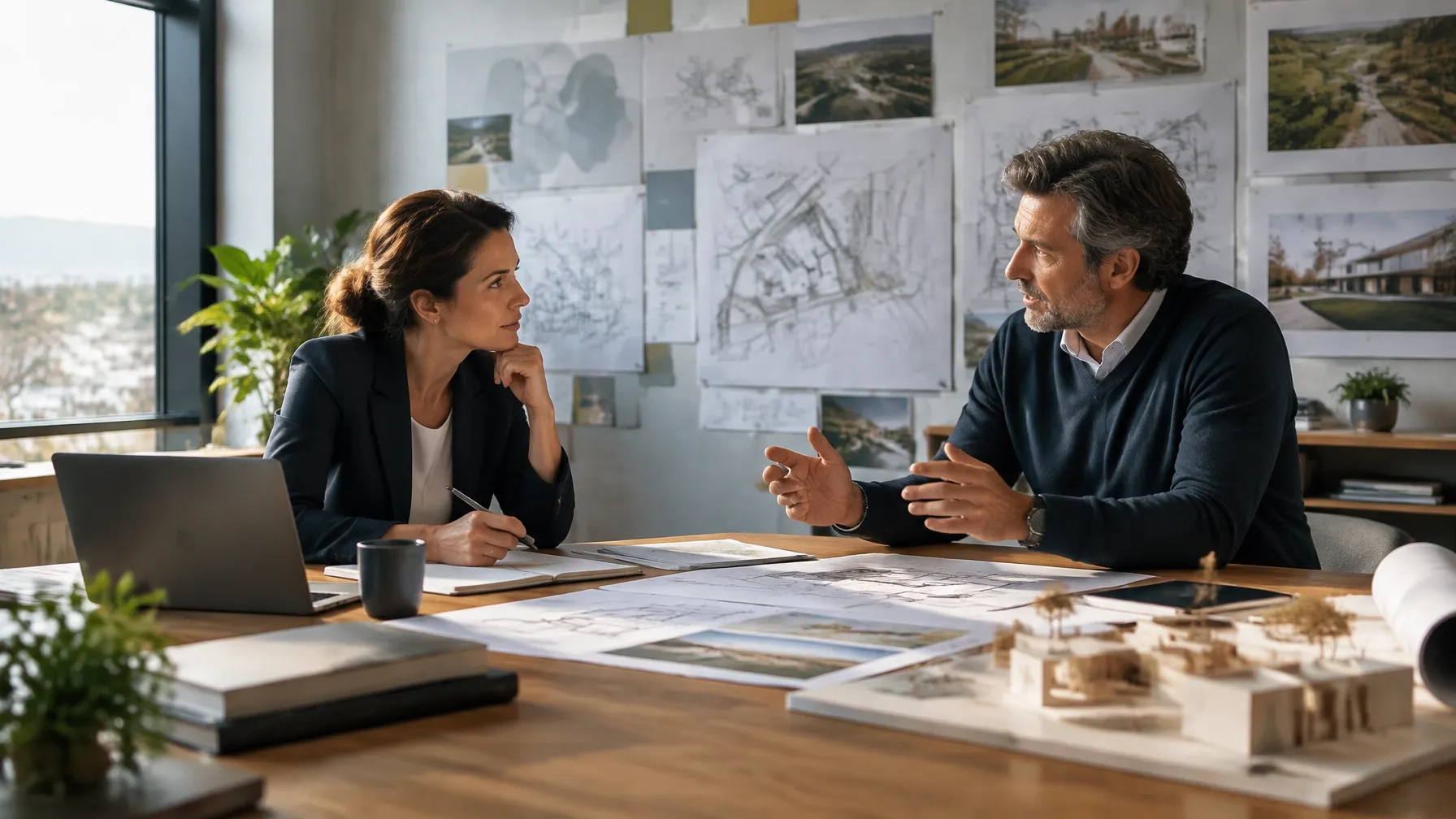 Advisor and business owner working through a growth plan